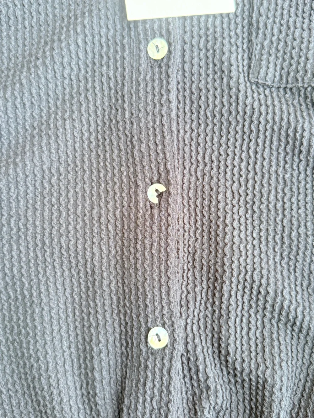 Heavily Ribbed Tunic Shacket - Black - Picture 9 of 9